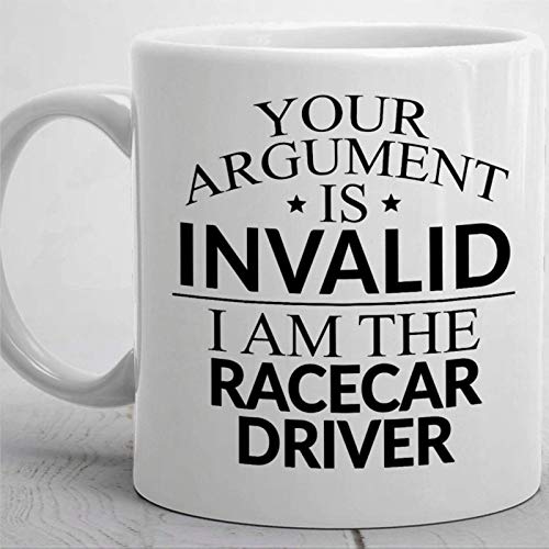 N\A Racecar Driver Race Car Taza de café Divertida, Taza de té de cerámica, Taza de Bebida de 11 oz para Acción de Gracias, Navidad, hogar y Oficina, cumpleaños.