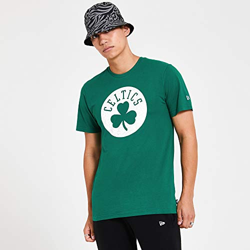 New Era NBA Print Infill tee Boscel Kgr Camiseta de Manga Corta, Hombre, Green, L