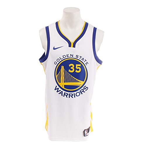 NIKE GSW M Nk Swgmn JSY Home Camiseta 1ª Equipación Golden State Warriors de Baloncesto, Hombre, Blanco (Blanco/Amarillo/Rush Blue), S