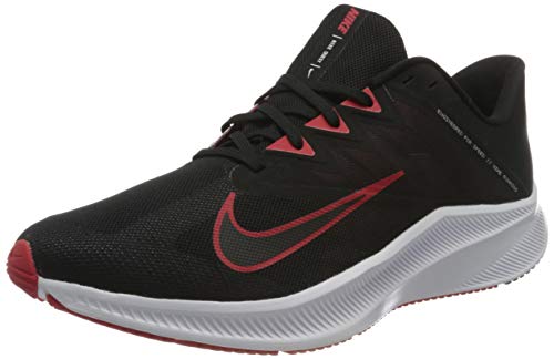 NIKE Quest 3, Running Shoe Hombre, Black University Red White, 43 EU