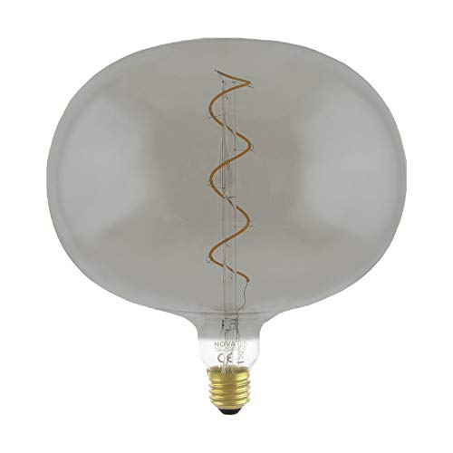 NUEVA Colección 2020-21 de NOVATEK - Bombilla GIGANTE de LED - Hecho a MANO, idea para Salón, Comedor, Dormitorio, Vintage, Restaurante, Bar, etc. Modelo: KENSINGTON (SMOKE)