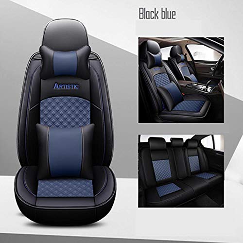 Nuevas Fundas De Cuero Universales para Asientos De Coche para Nissan Note Qashqai J10 Almera N16 X-Trail T31 Navara D40 Murano Teana J32 Pegatina para Coche, Blue Luxury