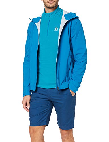 Odlo Jacket Hardshell AEGIS Chaqueta, Hombre, Mykonos Blue, Medium