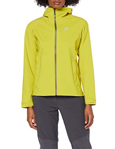 Odlo Jacket Hardshell AEGIS Chaqueta, Mujer, Citronelle, Large