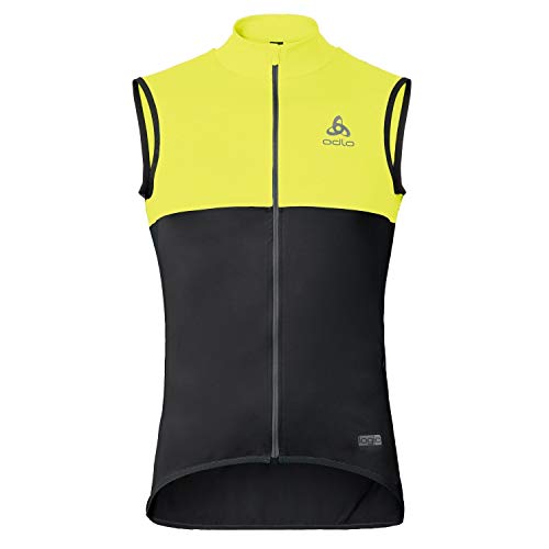 Odlo Mistral Logic Chaleco, Hombre, Amarillo (Safety Yellow) / Negro, M