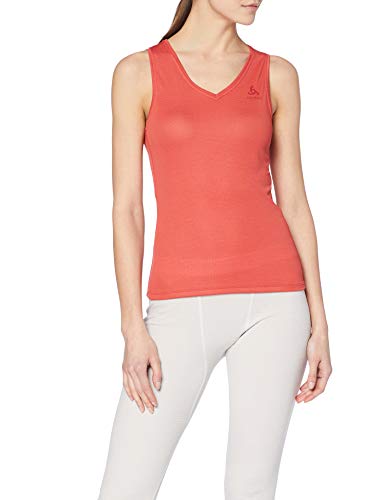 Odlo Suw Top V-Neck Singlet Active F-Dry Ligh Camiseta, Mujer, Chrysanthemum, S