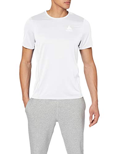 Odlo T-Shirt s/s Element Light Camiseta, Hombre, Blanco, Extra-Large