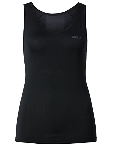 Odlo Unterhemd Sportswear Singlet V-Neck Evolution X-Light - Top Interior térmico para Mujer, Color Negro, Talla XL