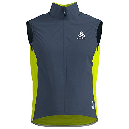 Odlo Vest ZEROWEIGHT Chaqueta, Hombre, Bering Sea-Safety Amarillo (Neon), Extra-Large