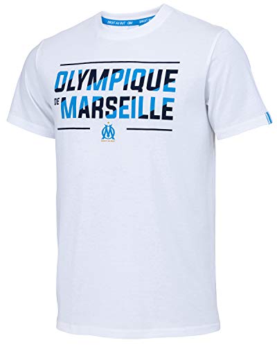 Olympique de Marseille - Camiseta oficial para hombre, talla, Hombre, blanco, extra-large