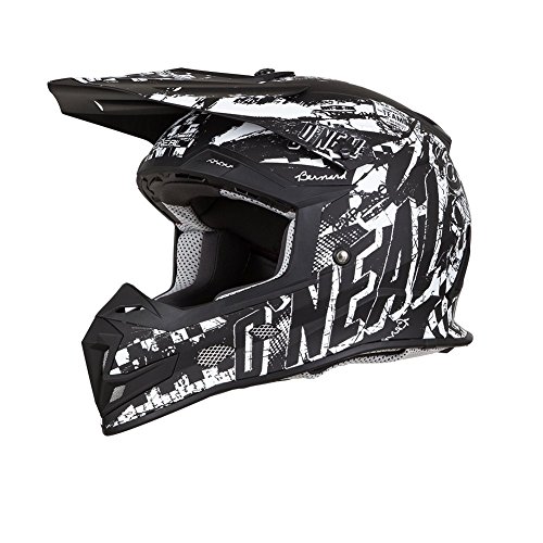 O'Neal 5Series Rider Motocross Helm Schwarz Weiß MX Enduro Trail Quad Cross Offroad Motorrad, 0618, Größe 2XL