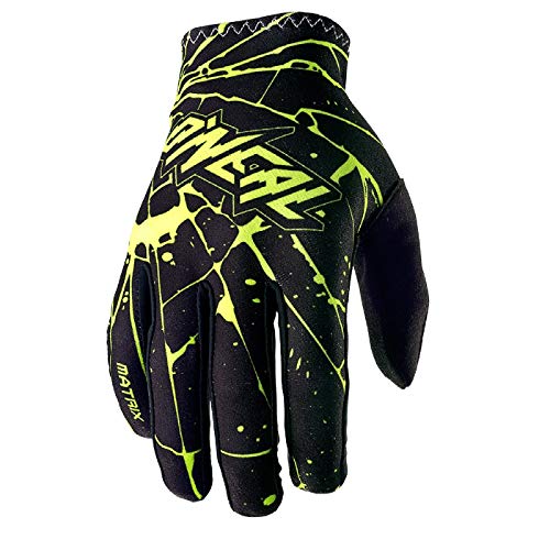 O'Neal Matrix Handschuhe Enigma Schwarz Neon Gelb MX MTB DH Motocross Enduro Offroad, 0388M-3, Größe 2XL