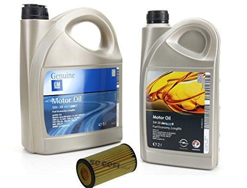 Opel Kit Filtro Aceite+ Lubricante Motor GM General Motor Oil 5w30 7 litros Frontera B 2.2DTI Desde el año 1998 al 2004