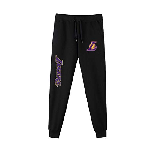 Pantalones De Baloncesto De Los Hombres Pantalón NBA Ocasionales Cómodos Lakers Kobe Bryant, Lebron James Correr Pantalones A-S