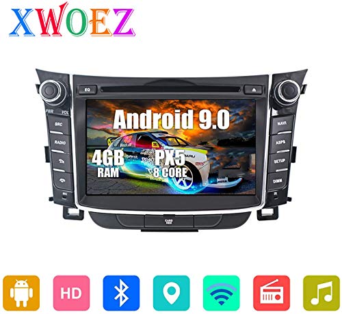 para Hyundai I30 Elantra GT 2012-2016 estéreo Doble DIN Coche de navegación por satélite GPS Sistema de Navegación por Satélite Navigator CD DVD Rastreador Bluetooth Wi-Fi de Radio Auto