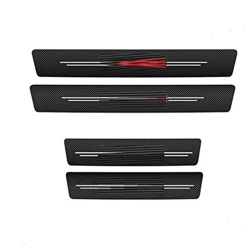 Pegatina de fibra de carbono de la puerta de la fibra de carbono de 4 piezas de estilo 4pcs etiquetas de etiqueta de fibra de carbono para fit for N i s s a n Nismo Tiida Teaana Skyline Juke X-Trail A