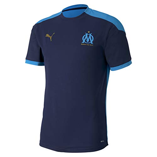 PUMA OM Training Jersey Camiseta, Hombre, Peacoat/Bleu Azur, M