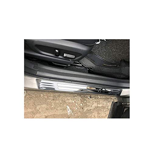 QHYX-bee 4pcs Acero Inoxidable Door Sill Kick Plates,ara Seat Lexus UX200 250h 2019 Protector Sticker, Antideslizante Antiarañazos, Placa Bienvenida DecoracióN Accesorios