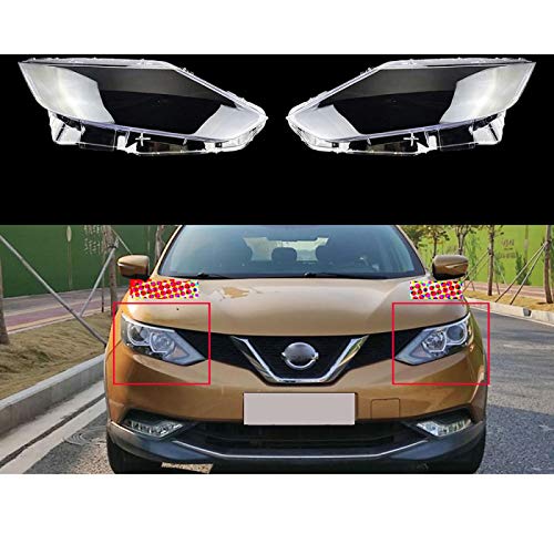 QWERQF Auto Shell Car Faros Delanteros Lente Cubierta del Faro Pantalla Cubierta de la Pantalla de la lámpara,para Nissan Qashqai 2015-2017