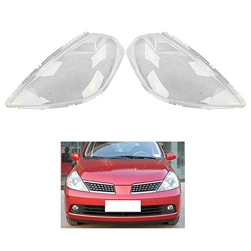 QWERQF Carcasa del Faro Pantalla de la lámpara Cubierta Transparente de la Cubierta de la Lente,para Nissan TIIDA 2005-2007 Derecho