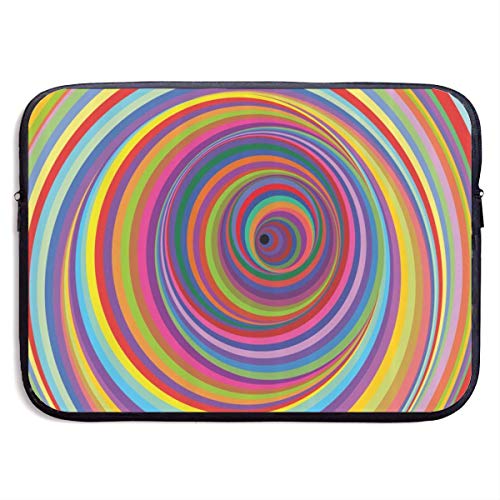 Rainbow Colour Vortex Efecto hipnótico Bolso de Hombro para portátil, Estuche Protector Funda Delgada de 15 Pulgadas