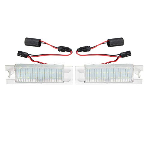 RJJX 2pcs Free Error 18 LED Número Placa del carnet de luz de lámpara for Opel Astra H J Insignias Zafira B Corsa C D E Meriva A B C Vectra