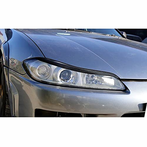 Rtyuiop para Nissan 200SX S15 1999-2002 luz ceja de Fibra de Carbono Faro de Coche decoración de Cejas