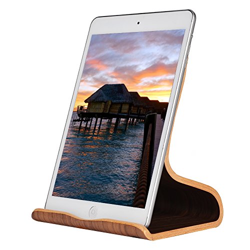 SAMDI Soporte de Madera para iPad, Universal Madera Tablet PC Soporte de teléfono Soporte para Apple iPad Mini Air 2 3 4 iPhone 6 Samsung 10.1 Galaxy S5 S4 Lenovo LG Google Nexus Pad