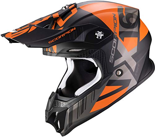 Scorpion CASCO MOTO VX 16 AIR MACH,UNISEXO,Matt Black-Orange,S