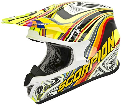 Scorpion VX de 20 Air SYM Cross Casco – Neon Amarillo Multicolor