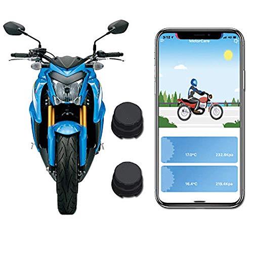 SKLLA Sistema De Monitoreo De Presión De Neumáticos, Monitor De TPMS Inalámbrico con 2 Sensores Externos Conectados A Teléfono Móvil para Monitoreo En Tiempo Real