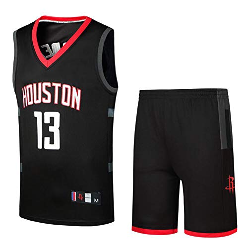 SSRSHDZW NBA Rockets No. 13 Harden New Season - Camiseta bordada para hombre, diseño retro de baloncesto Paul No. 3, color negro, XXS