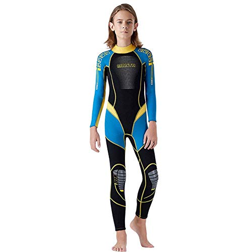 Traje de neopreno juvenil de longitud completa, 2,5 mm, neopreno, para surf, bodyboard, UPF 50+ Protecti, C, S