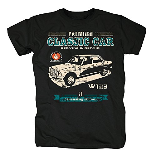 TSP Oldtimer Typ W123 Youngtimer Benz Camiseta para Hombre T-Shirt XXL Negro