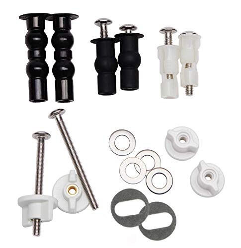 Universal Toilet Seats Screws and Bolts Metal - Toilet Seat Hinges Bolt Screw Nuts Top Mount Seat Hardware for Toilet and Toilet Seat Replacement Parts Kit(3 Various Choice - 3 Solution)