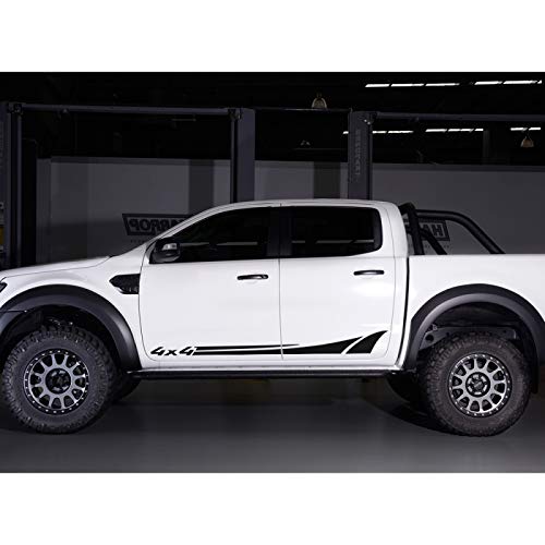 vitesurz Auto Pegatinas de Calcomanías Body Stripe Lateral, para Ford Ranger Raptor, para Isuzu DMA, para Nissan NAVARA, para Toyota Hilux, Falda Lateral de Coche 4x4 Pegatinas