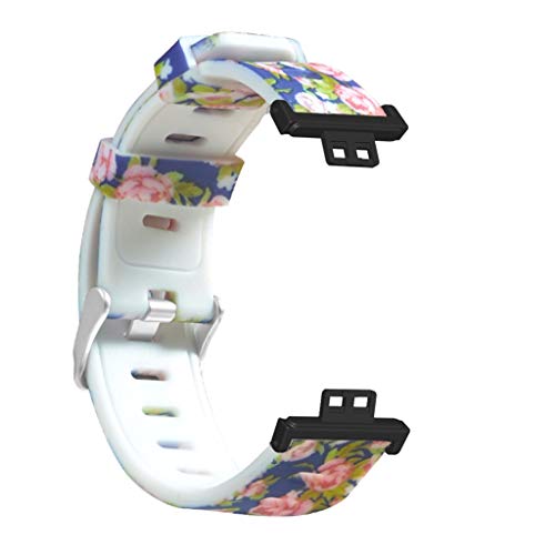 WE-WHLL Correa de Silicona con impresión para -Huawei Watch Fit Relojes Inteligentes Soft Sport Impermeable Muñequera Correa de Reloj Accesorios de Pulsera-J