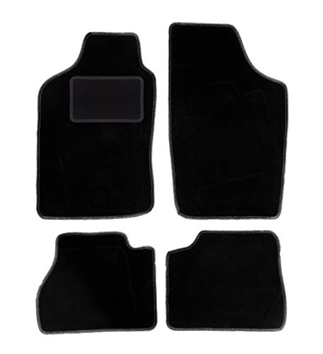 Wielganizator Carlux - Juego de alfombrillas de terciopelo para Nissan Micra K10 Hatchback 1983-1991, 4 piezas, color negro