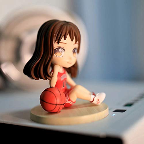 WISHVYQ Slam Dunk Anime Modelo Q Versión Muñeca Carcasa Decoración Sentado Haruko Versión Escultura Decoración Estatua Muñeca Modelo Altura 10cm