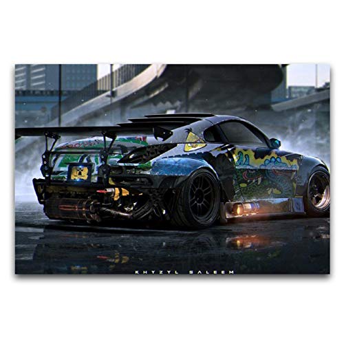 WPQL Khyzyl Saleem, Car Stance, Nissan 350Z, Futuristic, Nissan Fairlady Z, NissanCar Póster mural de arte, póster de pared, dormitorio y sala de estar, 60,9 x 91,4 cm