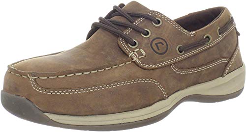 Zapatillas de trabajo Works Evil's Sailing Club 3 Eye Tie Boat, Tan, 9 W US