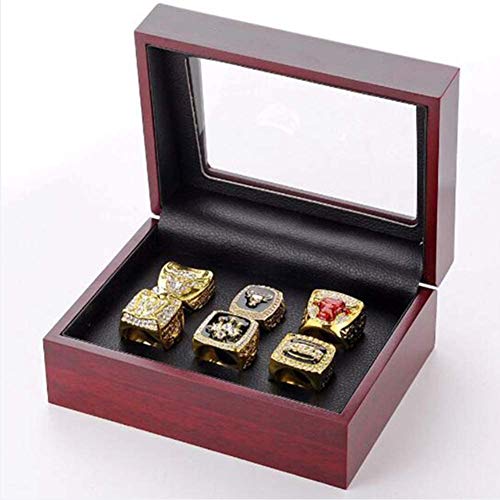 Zidao GF-Sportreet De 6 Campeonato Bulls NBA Replica Anillo De Pantalla Sistema de la Caja de Cable Colle,Oro