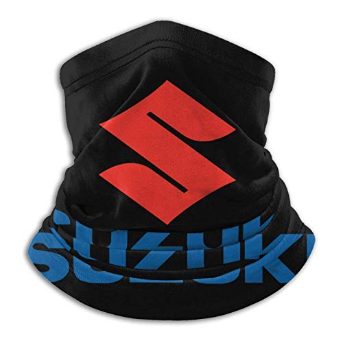 ZVEZVI Suzuki Moto Logo Face Ma-SK Unisex Microfibra Cuello Calentador Bufanda Bandana pasamontañas multifunción para Invierno