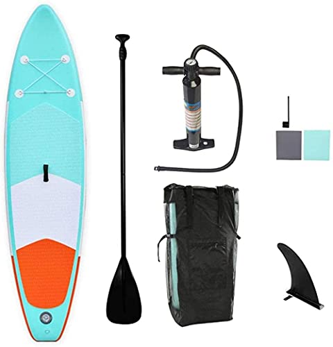 10 pies inflables Sup Stand Up Paddle Tablero de paleta de 6 pulgadas de pie de pie de paleta con accesorios premium gratuitos Sop Accesorios Bomba de acción doble Bolsa de transporte usado para remar