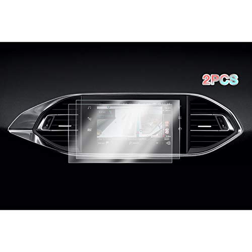 [2 PCS] CDEFG para Peugeot 308 Protector de Pantalla, HD Auto 9H GPS Navi película protegida Pet (9.7 Inches)