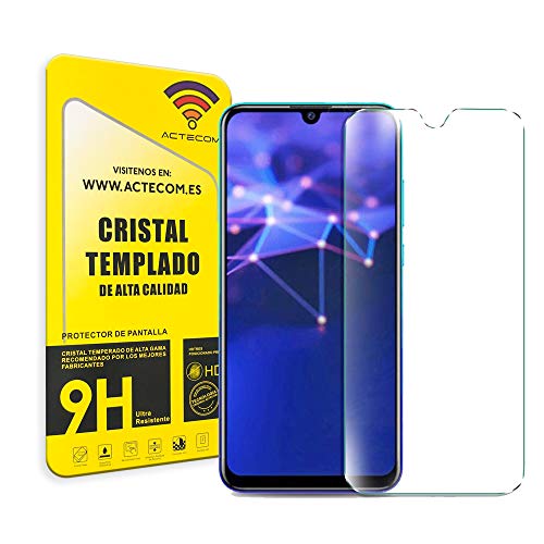 ACTECOM® PROTECTOR PANTALLA PARA HUAWEI P SMART 2019 CRISTAL VIDRIO TEMPLADO