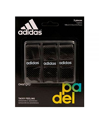 All for Padel Set of overgrip 3 Units Grip, Adultos Unisex, Black, Talla Única