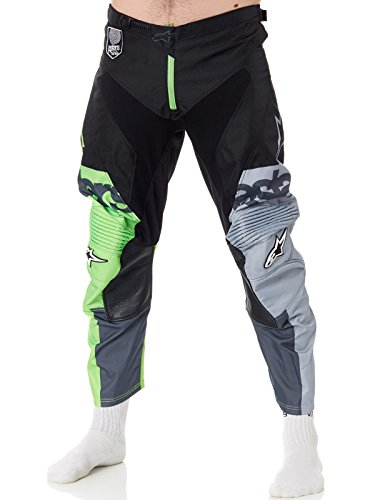 Alpinestars Pantalón Motocross 2018 Racer Flag verde-anthracite-nero (32 cintura = Eu 48, negro)