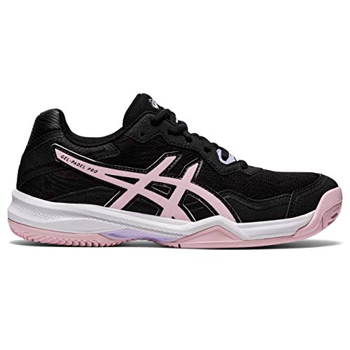 Asics Gel-Padel Pro 4, Indoor Court Shoe Mujer, Black/Pink Salt, 38 EU