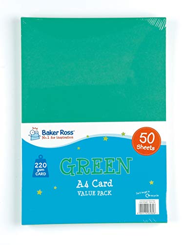 Baker Ross Pack ahorro de cartulina de colores A4 22 g/m2